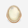 Roberto Coin Small Satin 18K Rose Gold Diamond & Lemon Quartz Ring Sz. 7 473499A