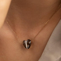 Morganne Bello Infinite Love 18K Rose Gold Quartz & Diamond Pendant Necklace 43P
