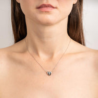 Morganne Bello Infinite Love 18K White Gold Diamond Heart Pendant Necklace 43WL