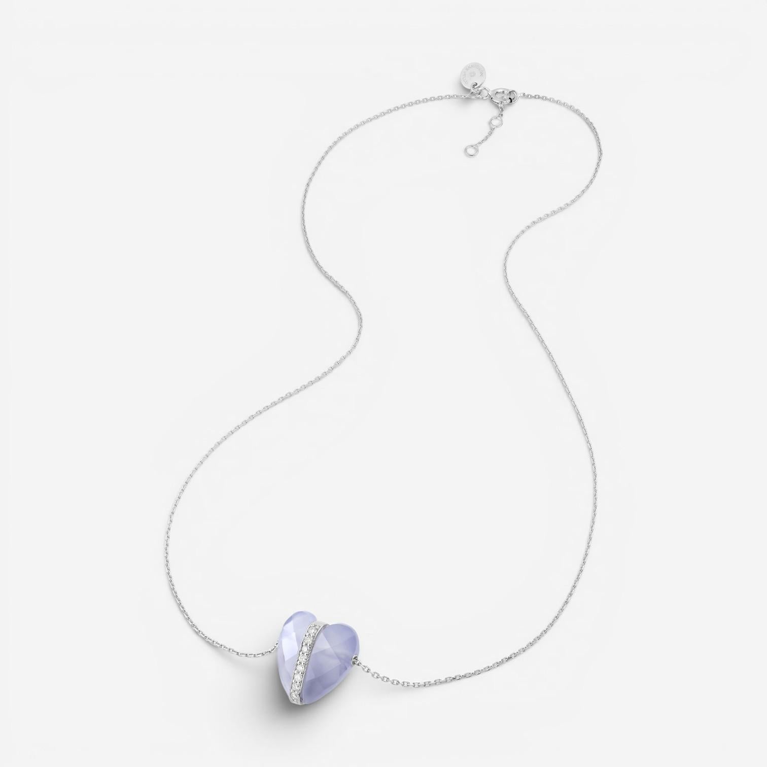 Morganne Bello Infinite Love 18K White Gold Multi-Gemstone Pendant Necklace 43WL