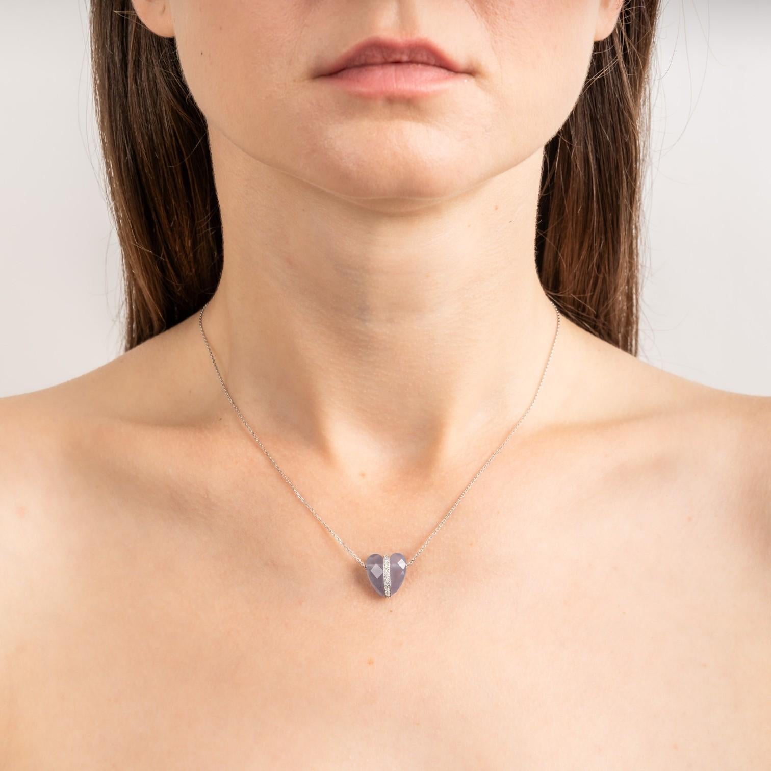 Morganne Bello Infinite Love 18K White Gold Multi-Gemstone Pendant Necklace 43WL