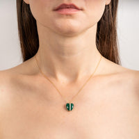 Morganne Bello Infinite Love 18K Yellow Gold Agate & Diamond Pendant Necklace 43