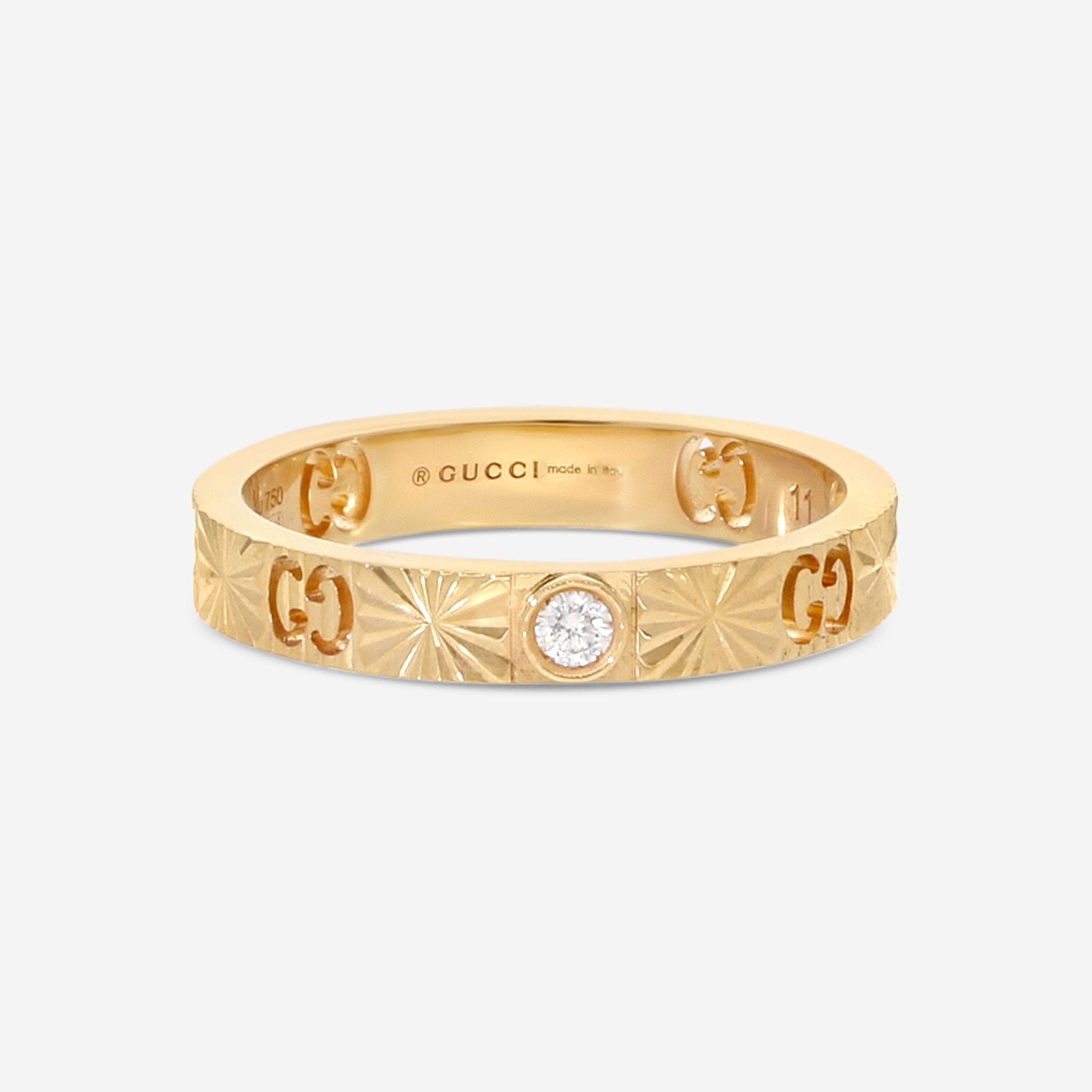 Icon 18K Yellow Gold Diamond Band Ring YBC7278920020