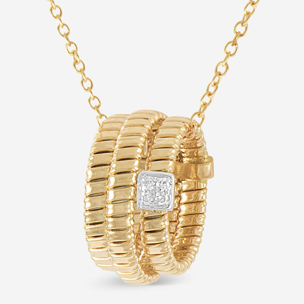 K Di Kuore 18K Yellow Gold and Diamond Necklace 451520