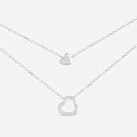 K Di Kuore In And Out 18K White Gold Heart Diamond Necklace 451603