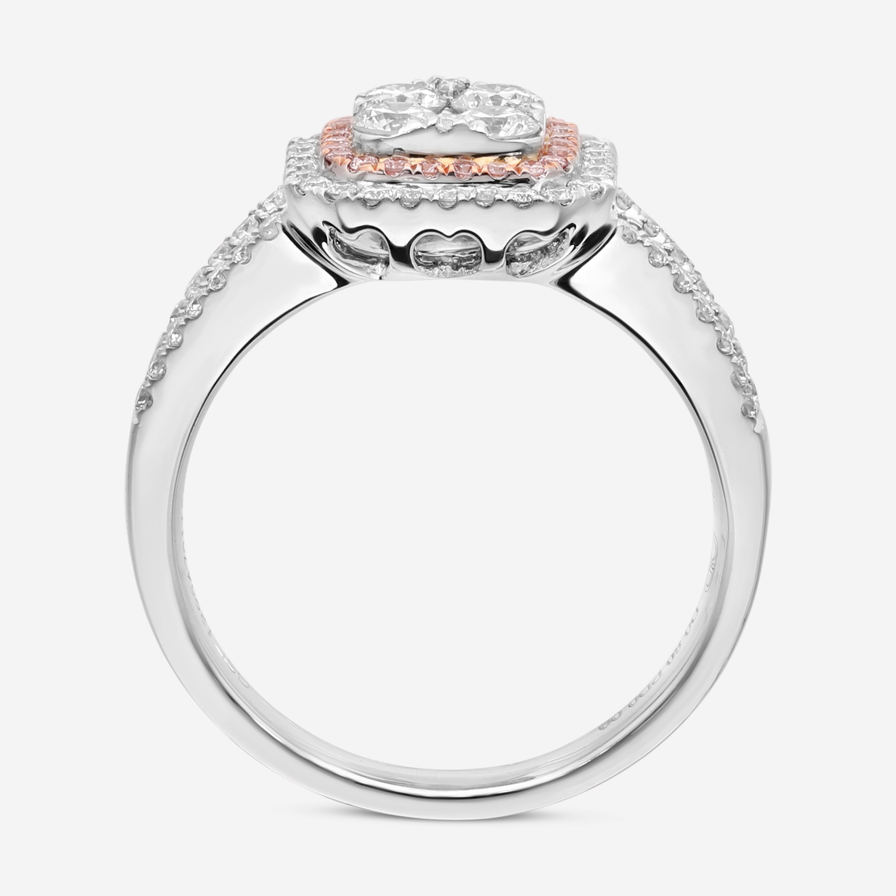 Gregg Ruth 14K Gold, White Diamond 0.80ct. tw. and Pink Diamond Engagement Ring Sz. 6.75 45164 - THE SOLIST