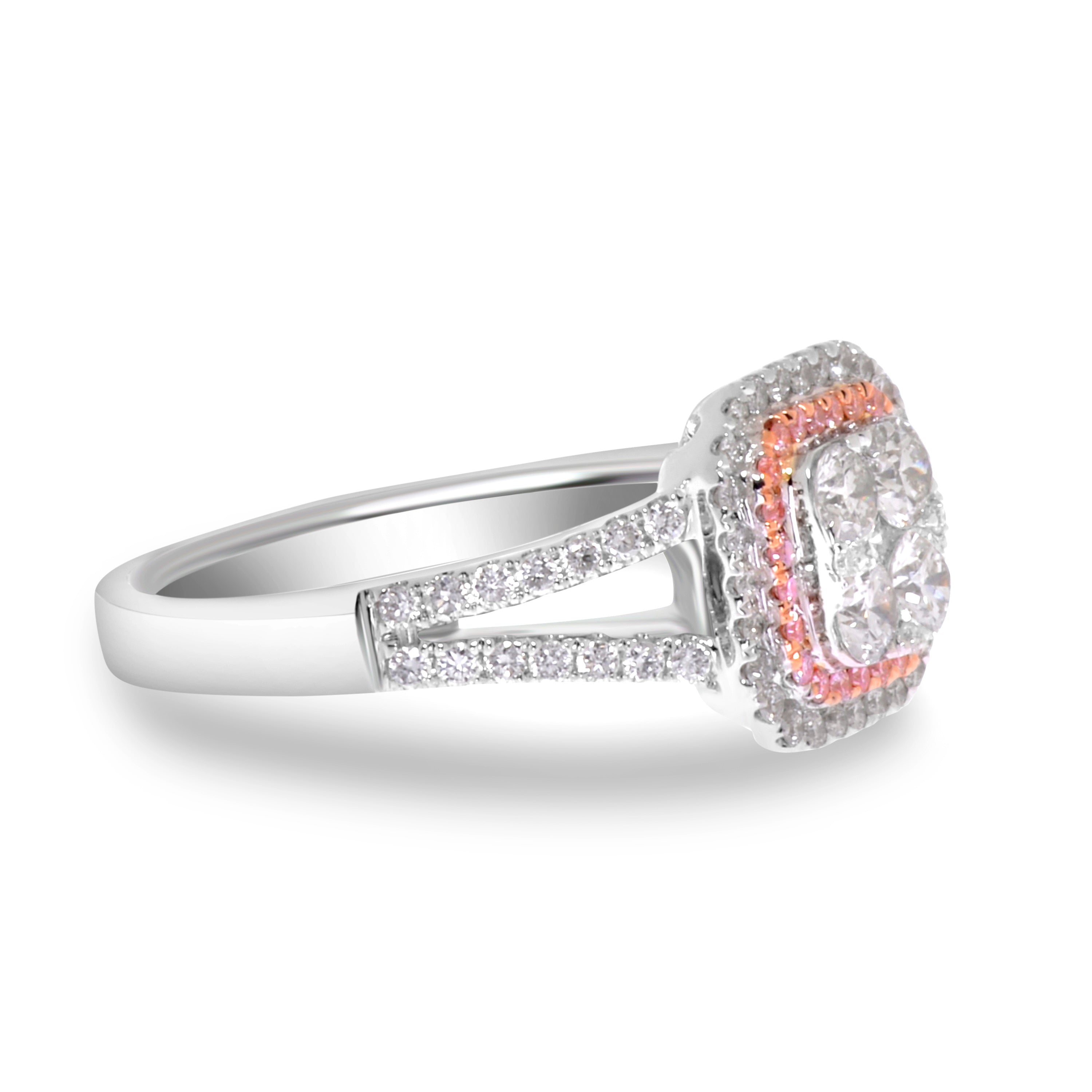 Gregg Ruth 14K Gold, White Diamond 0.80ct. tw. and Pink Diamond Engagement Ring Sz. 6.75 45164 - THE SOLIST