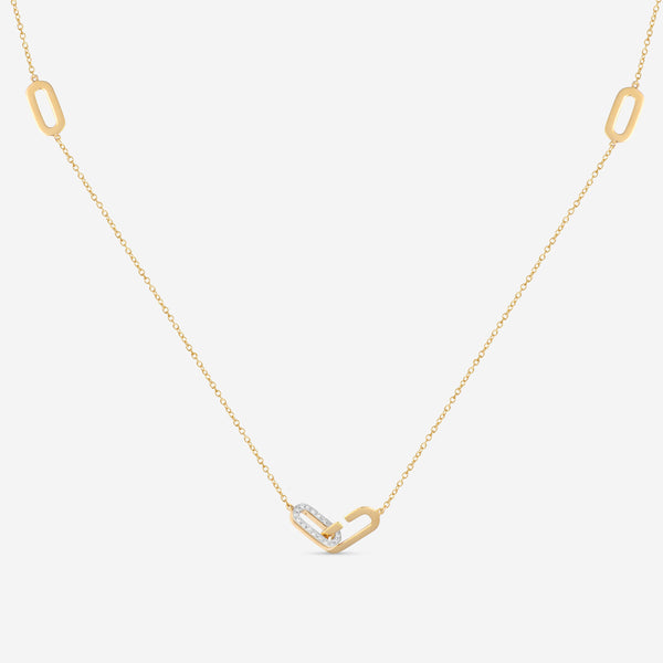 K Di Kuore Link 18K Yellow Gold Diamond Necklace 451712