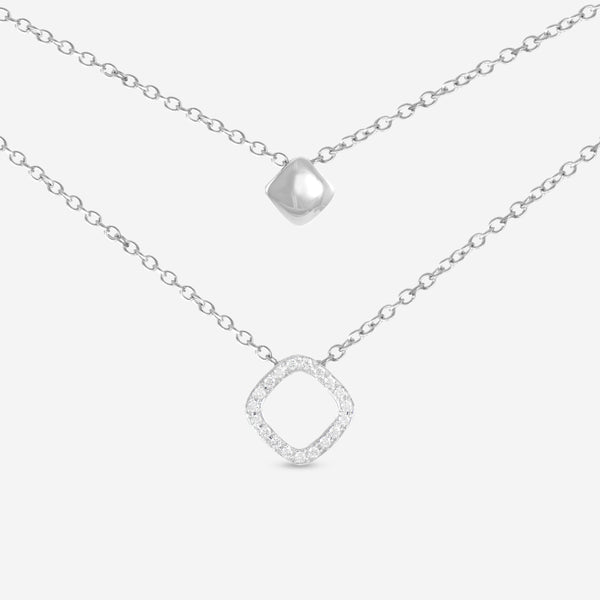 K Di Kuore In And Out 18K White Gold Necklace with Diamond 451819 - THE SOLIST