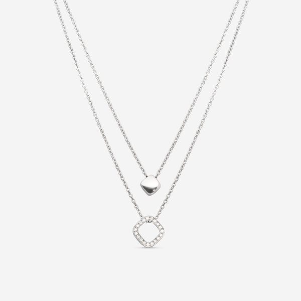 K Di Kuore In And Out 18K White Gold Necklace with Diamond 451819