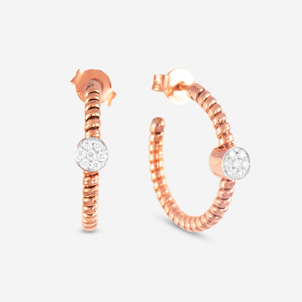 K Di Kuore Easy 18K Rose Gold  and Diamond Earrings 461586 - THE SOLIST