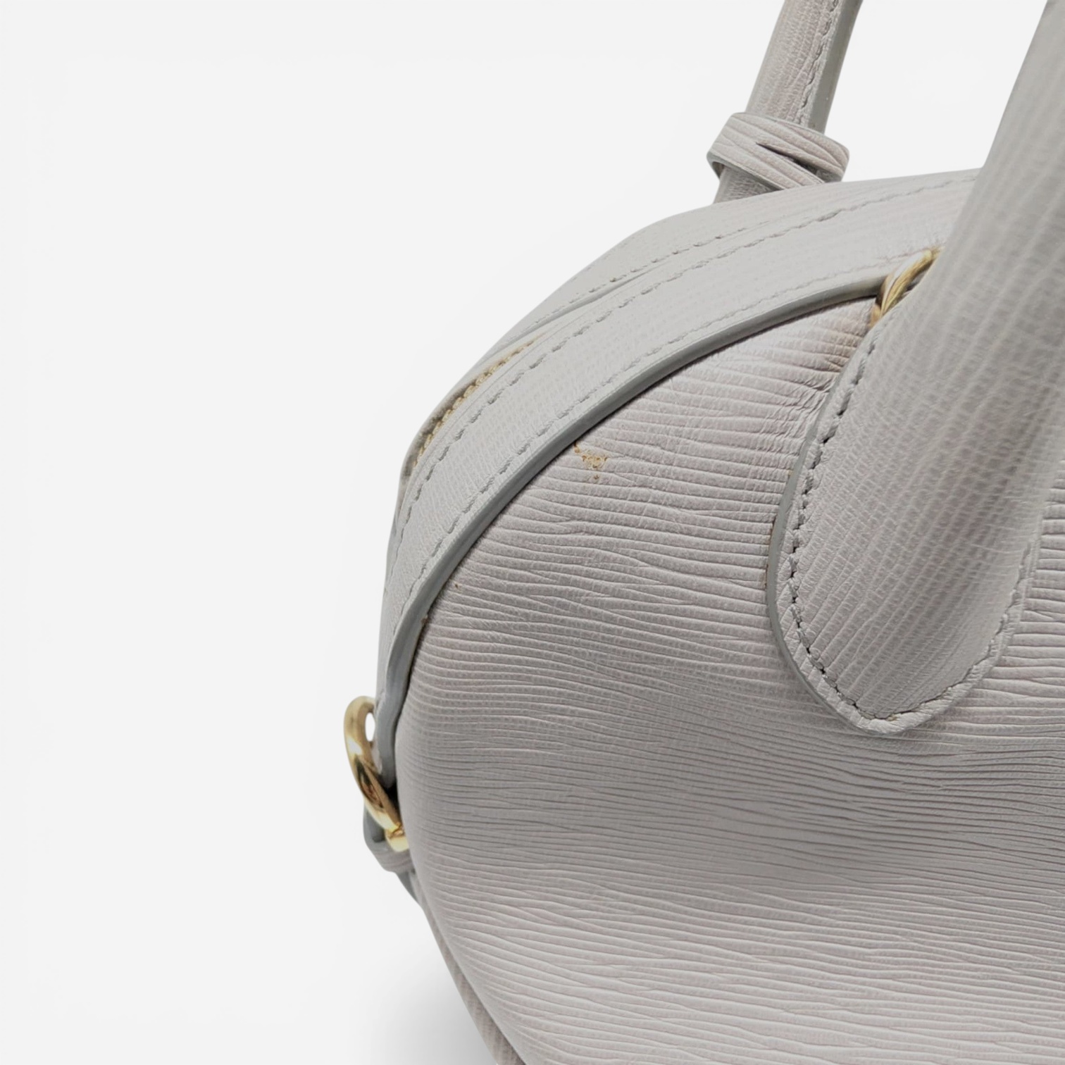 Salvatore Ferragamo Mini Fiamma Grey Leather Handbag 21E881 Salvatore Ferragamo Mini Fiamma Grey Leather Handbag 21E881