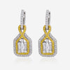 Gregg Ruth 14K Gold, White Diamond 1.13ct. tw. and Fancy Yellow Diamond Drop Earrings