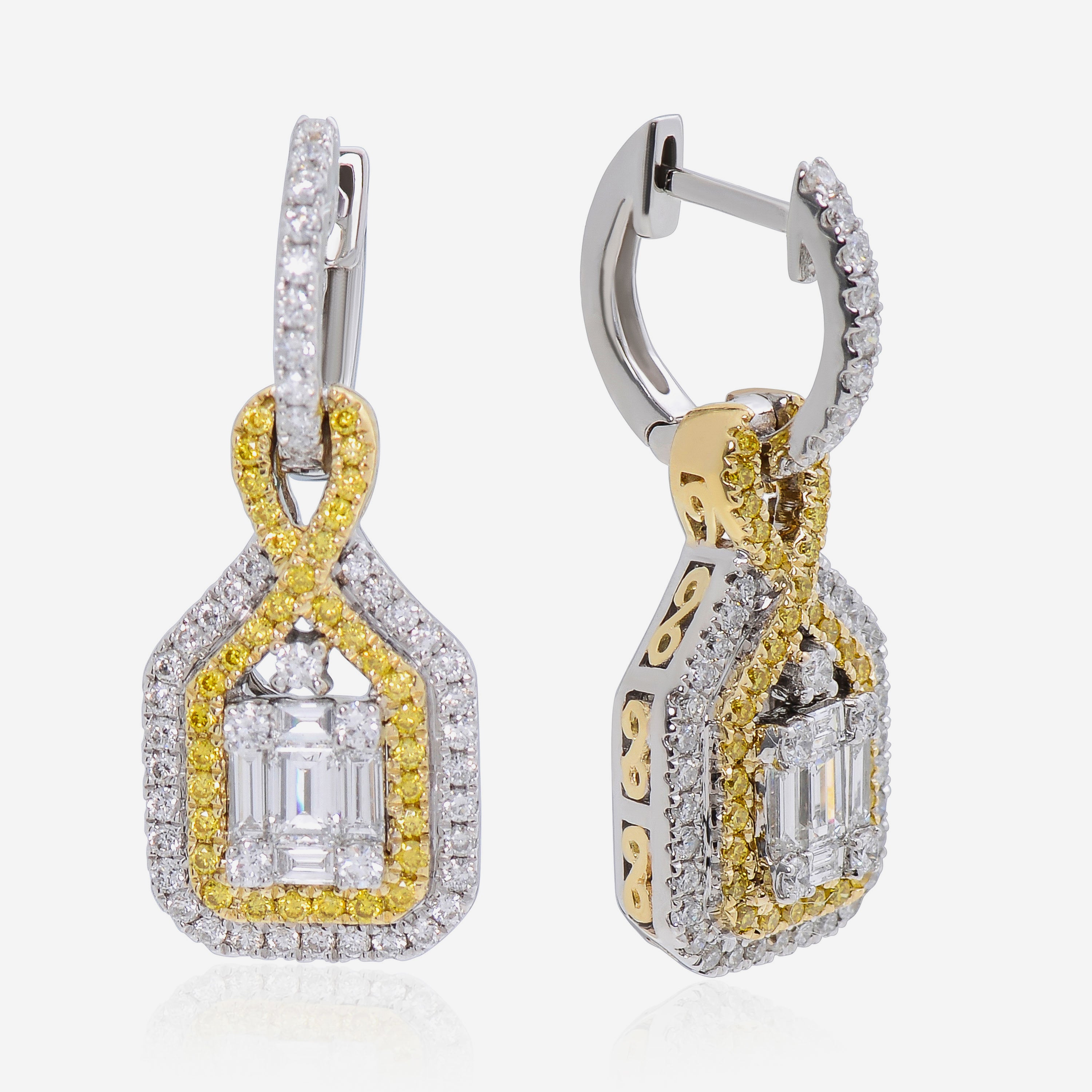 Gregg Ruth 14K Yellow & White Gold Diamond Drop Earrings 47202 - THE SOLIST