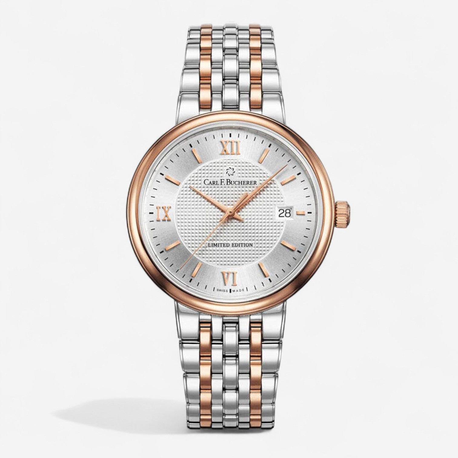 Carl F. Bucherer Adamavi Stainless Steel And 18K Rose Gold Date Men's Automatic Watch 00.10314.07.19.98