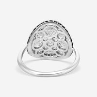 Roberto Coin Fantasia 18K White Gold Diamond & Black Sapphire Ring Sz. 6.5 48811