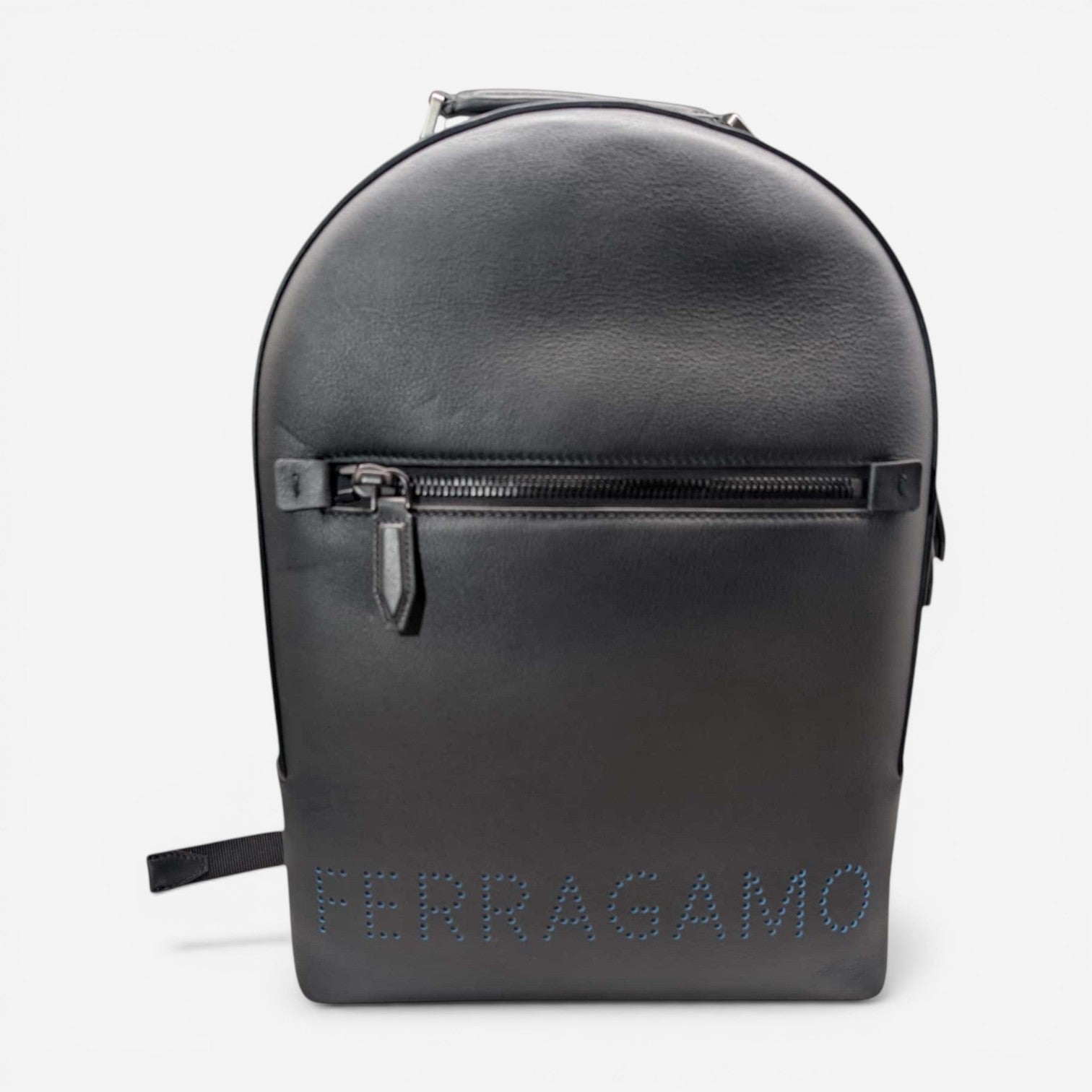 Salvatore Ferragamo Men's 704181 Black Leather Backpack MSRP $2300 - THE SOLIST