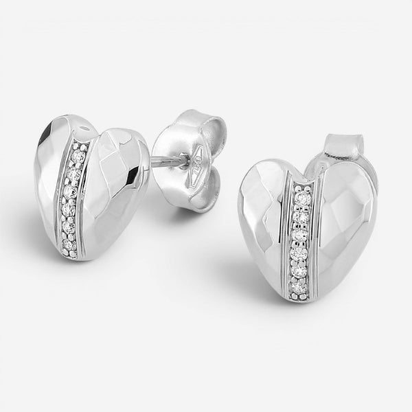 Morganne Bello Infinite Love 18K White Gold Diamond Stud Earrings 49WL129D