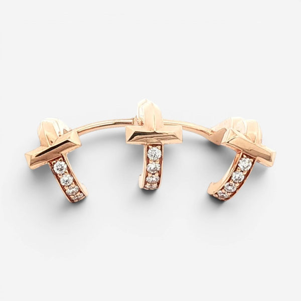 Tiffany & Co. T1 18K Rose Gold Diamond Ear Cuff T1