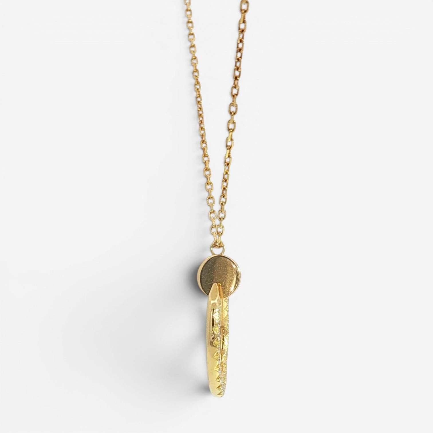 Cartier Juste un Clou 18K Yellow Gold Diamond Pendant Necklace B7224895