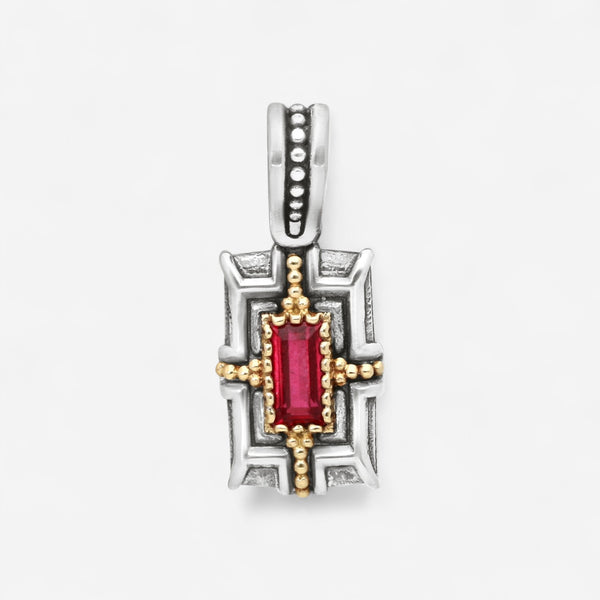 Konstantino Dome Sterling Silver & 18K Yellow Gold Corundum Pendant MEKJ736-538