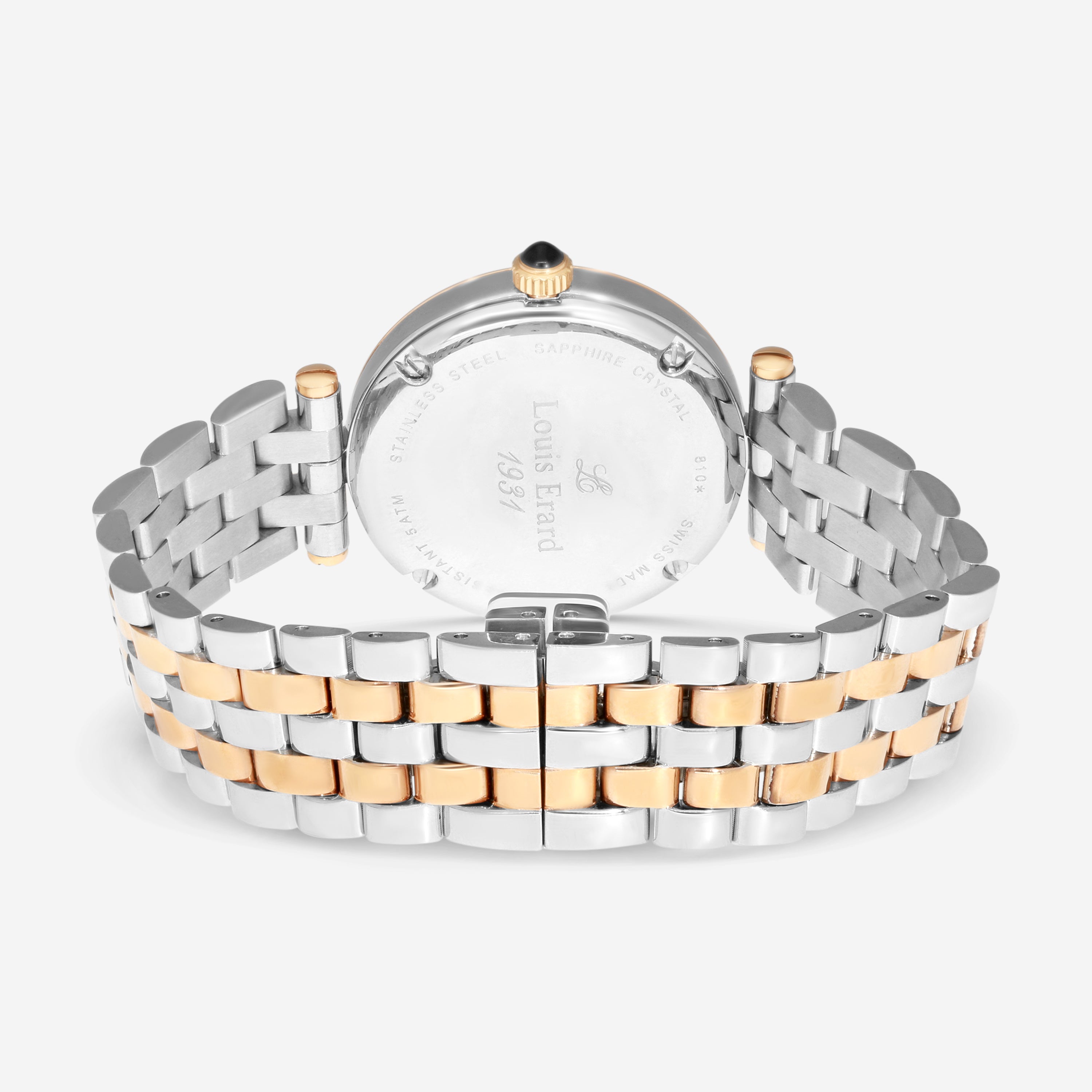 Louis Erard Romance Diamond Black Mother of Pearl Dial Two-tone Stainless Steel Ladies Quartz Watch 11810SB29.BMA27 - THE SOLIST
