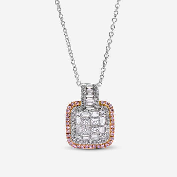 Gregg Ruth 14K Gold, White Diamond and Fancy Pink Diamond Pendant Necklace - THE SOLIST