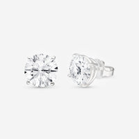 Ina Mar 14K White Gold Four-Prong Round Cut IGI Certified Lab Grown Solitaire 5.00ct.twd. Diamond Stud Earrings 500S310LGW4