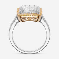 Gregg Ruth 14K White and Yellow Gold, White Diamond 1.15ct. tw. and Fancy Yellow Diamond Engagement Ring - THE SOLIST