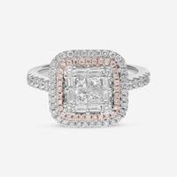 Gregg Ruth 14K Gold, White Diamond 1.06ct. tw. and Pink Diamond Engagement Ring Sz. 6.75 50634