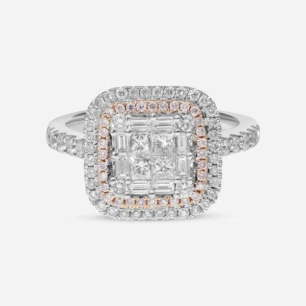 Gregg Ruth 14K Gold, White Diamond 1.06ct. tw. and Pink Diamond Engagement Ring Sz. 6.75 50634