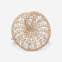 Roberto Coin Fantasia 18K Rose Gold Diamond Statement Ring Sz. 6.5 519076AX65X0