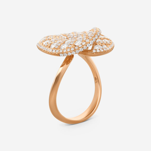 Roberto Coin Fantasia 18K Rose Gold Diamond Statement Ring Sz. 6.5 519076AX65X0
