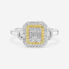 Gregg Ruth 14K Gold, White Diamond 0.45ct. tw. and Fancy Yellow Diamond Engagement Ring Sz. 6.75 52881