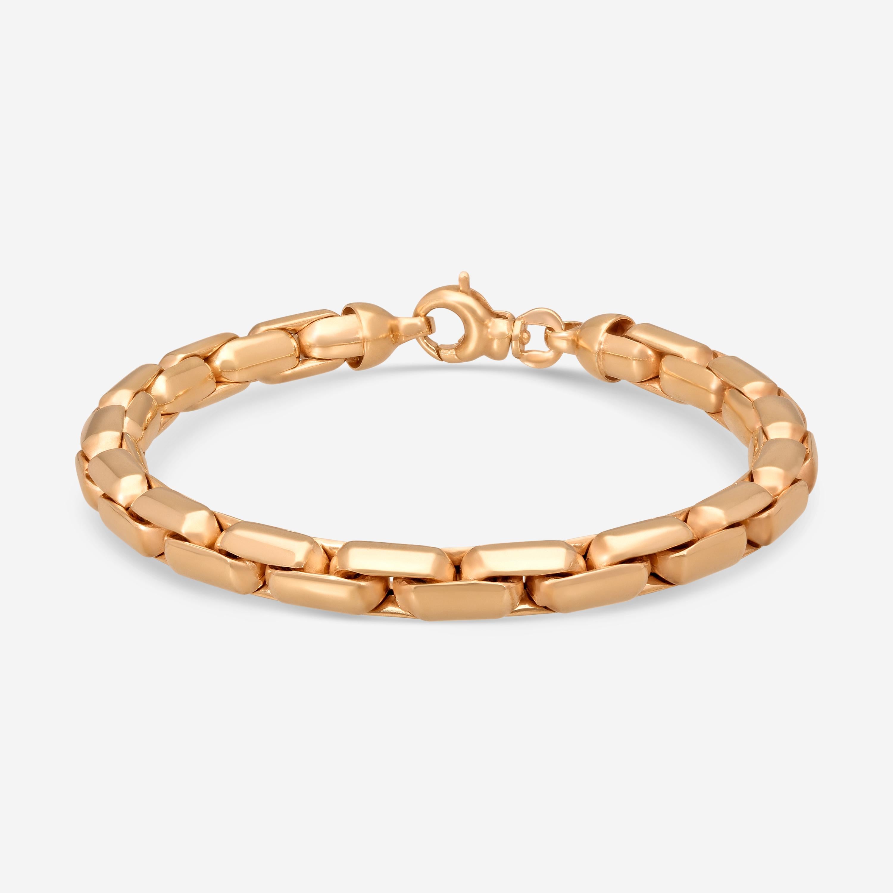 Roberto Coin Oro Classic 18K Rose Gold Link Bracelet 5310182AX800