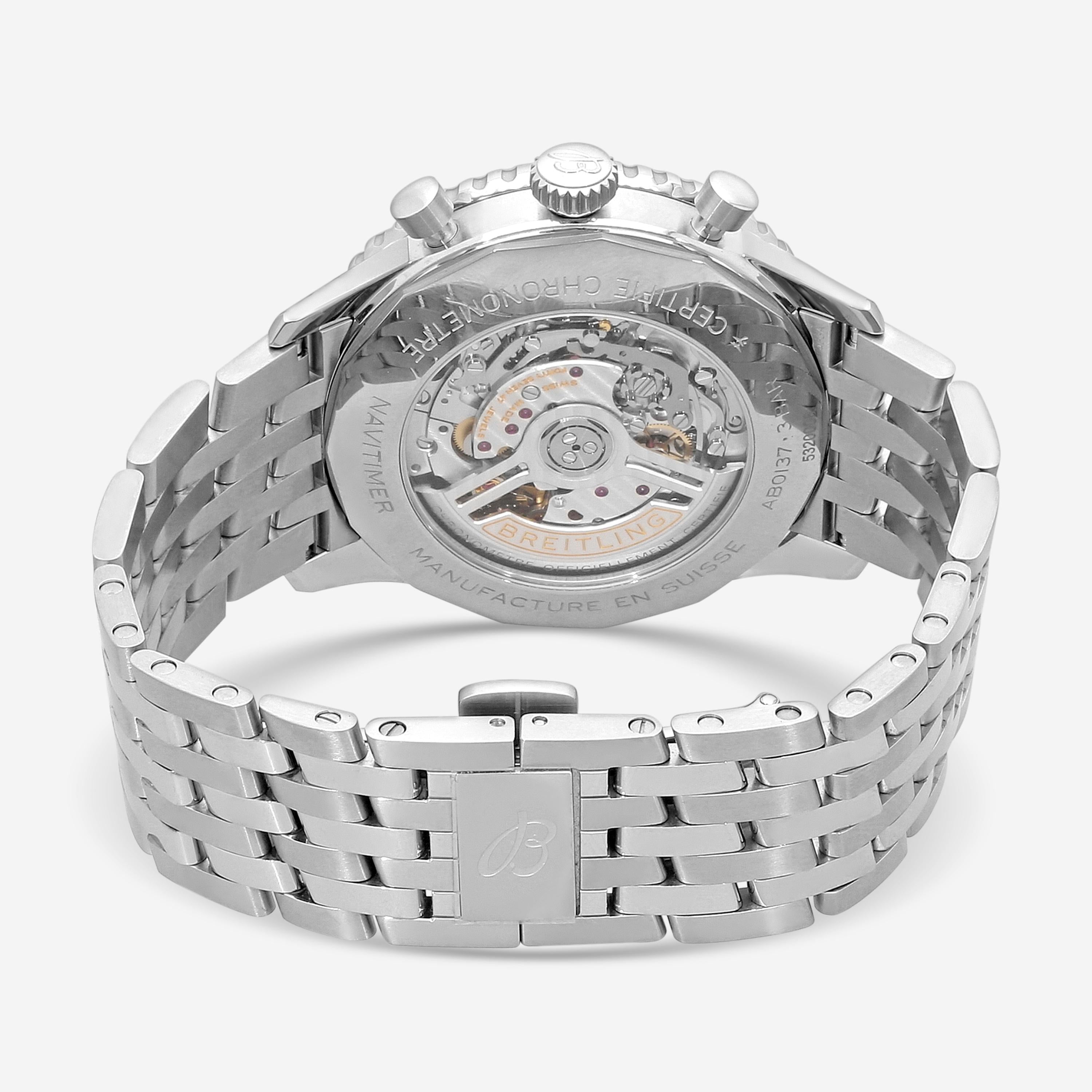 Breitling Navitimer Chronograph Stainless Steel Automatic Men's Watch AB0137241L
