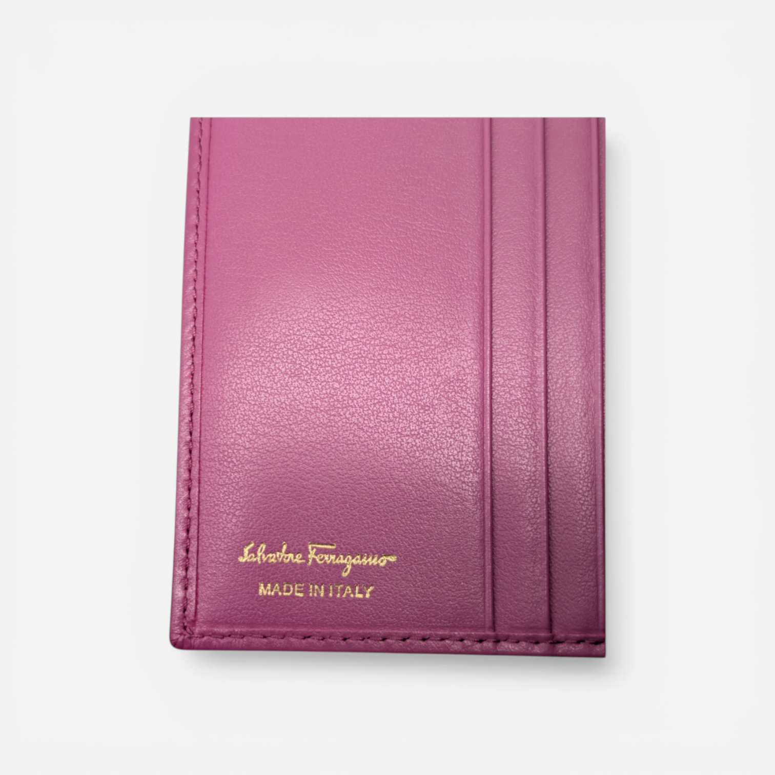 Salvatore Ferragamo Gancini Pink Leather Bifold Wallet 627819