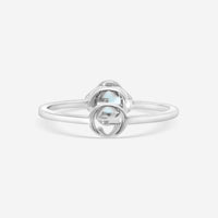 Gucci 18K White Gold Interlocking G & Topaz Ring YBC6624280040 MSRP $890 - THE SOLIST