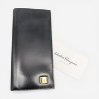 Salvatore Ferragamo 607168 Black Leather Wallet MSRP $495 - THE SOLIST