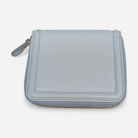 Salvatore Ferragamo Vara 683545 Light Blue Leather Compact Wallet MSRP $595 - THE SOLIST
