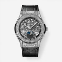 Hublot Classic Fusion Moonphase Titanium Diamond Automatic Men's Watch 547