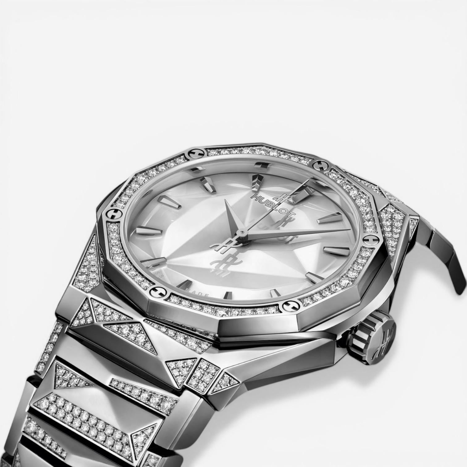Hublot Classic Fusion Orlinski Titanium Diamond Automatic Men's Watch 550.NS.220