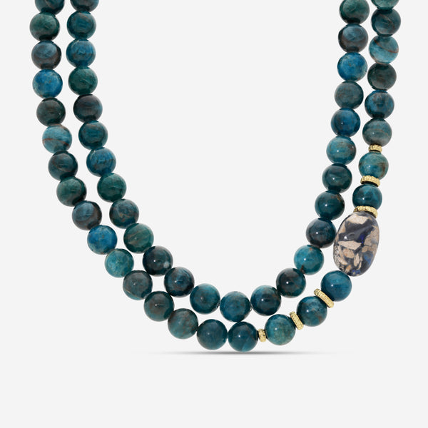 Armenta Old World Sterling Silver & 18K Yellow Gold Multistone Beaded Necklace 14898
