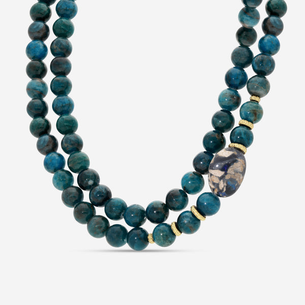 Armenta Old World Sterling Silver & 18K Yellow Gold Multistone Beaded Necklace 14898
