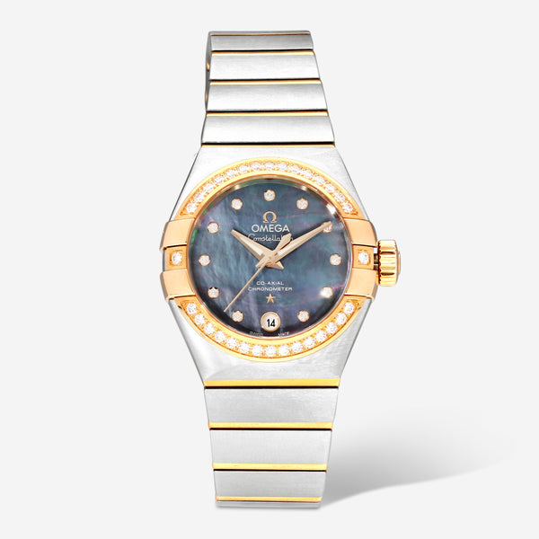 Omega Constellation 18K Rose Gold and Steel Tahiti Mother Of Pearl Automatic Ladies Watch 123.25.27.20.57.006 - THE SOLIST