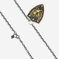 Armenta Romero 18K Yellow Gold Blackened Sterling Silver Multistone Pendant Necklace 17793
