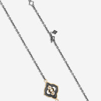 Armenta 18K Yellow Gold, Blackened Sterling Silver Multistone Station Necklace 19528