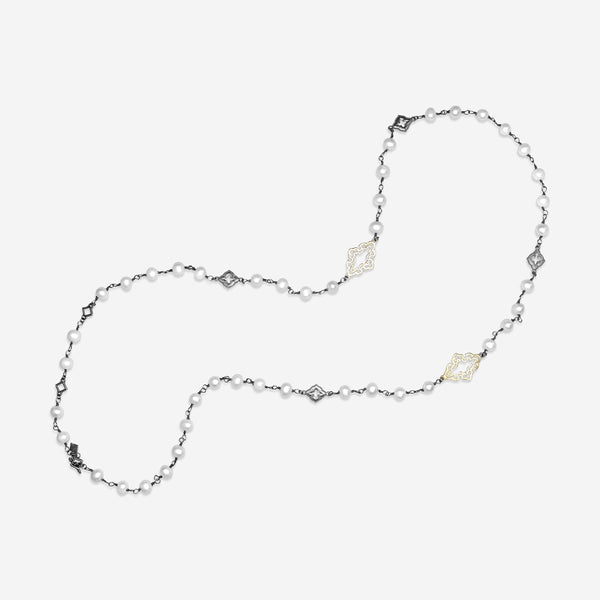 Armenta Old World 18K Yellow Gold & Gunmetal Sterling Silver Necklace 19855