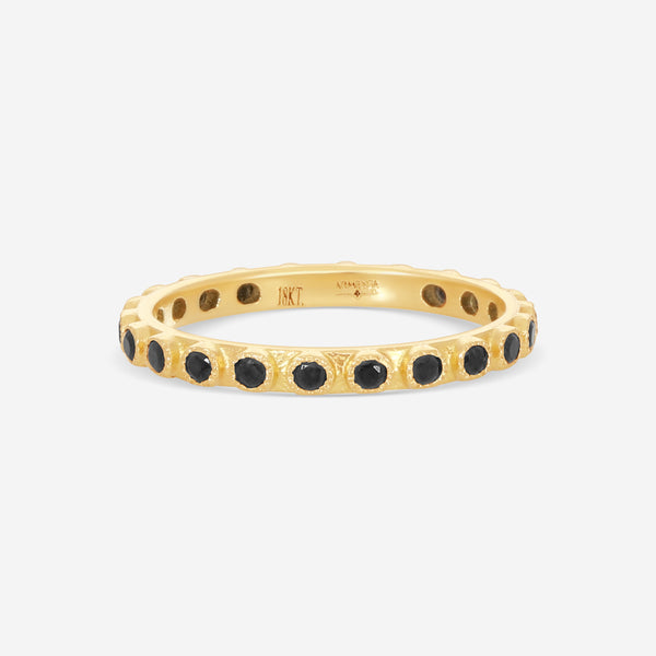 Armenta Sueno 18K Yellow Gold Black Sapphire Stack Band Ring Sz. 6.5 13490 - THE SOLIST