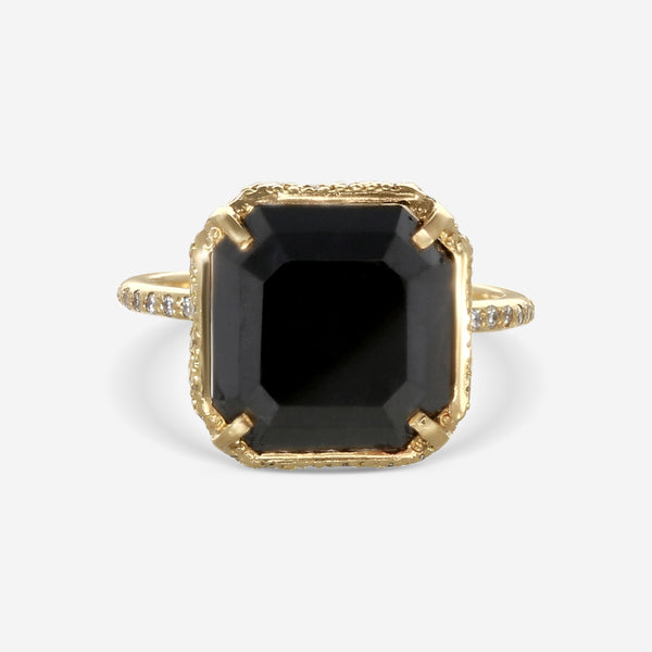 Armenta Sueno 18K Yellow Gold Black & White Diamond Statement Ring Sz. 6 18350 - THE SOLIST